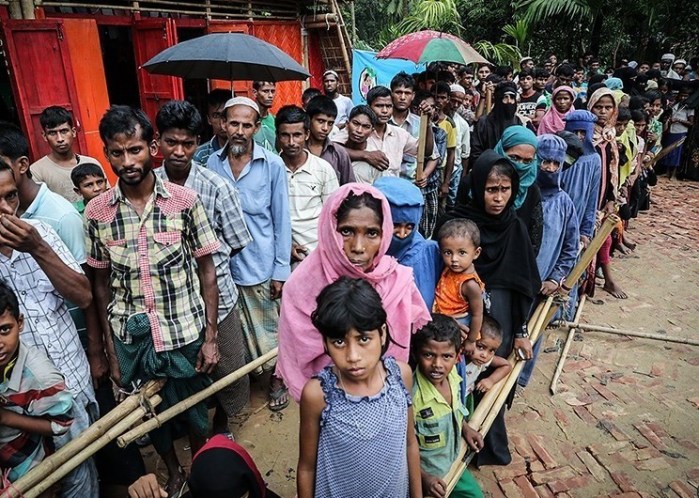 Rohingya Muslims displaced from Myanmar/Burma.
