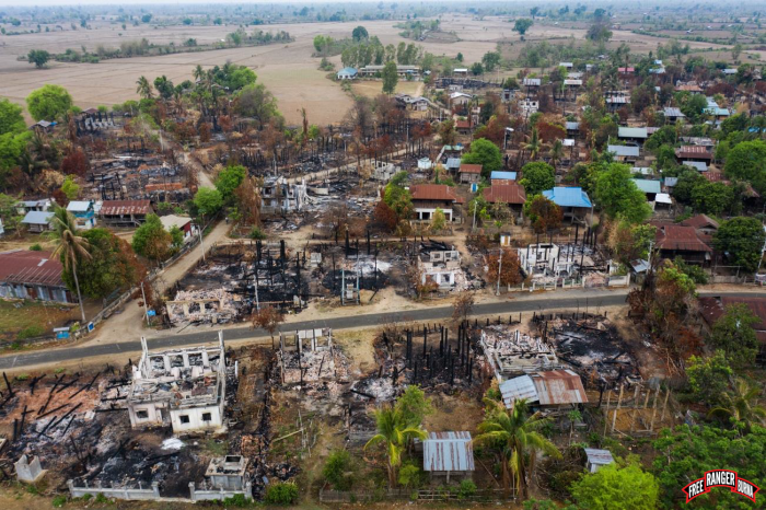 Ruins of Nan Lan Village in Myanmar. Credit: Free Burma Rangers.